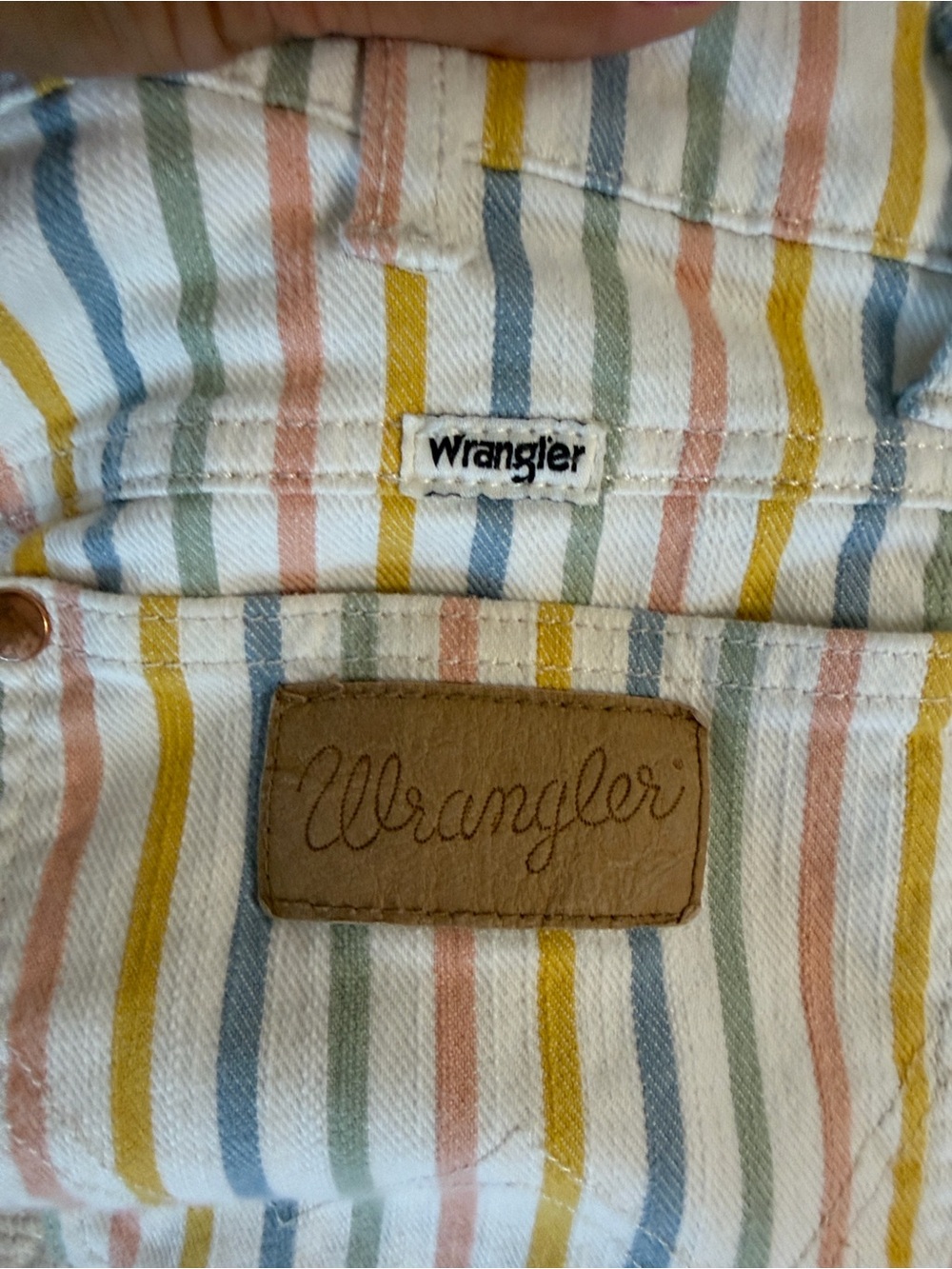 Wrangler from the Buckle, Women's High-Rise Striped Wide Leg Jeans - Multicolor - Picture 8 of 9